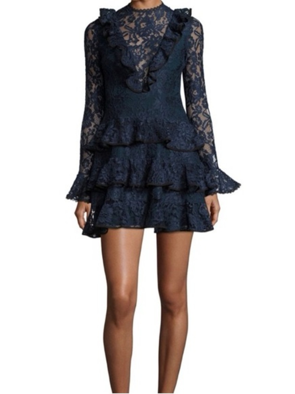 Alexis Tracie Navy Ruffle Tiered dress